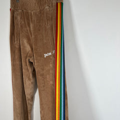 Palm Angels Brown Rainbow Narrow Track Pants Size S