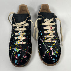 Maison Margiela Black Paint Splatter Gats Size 41