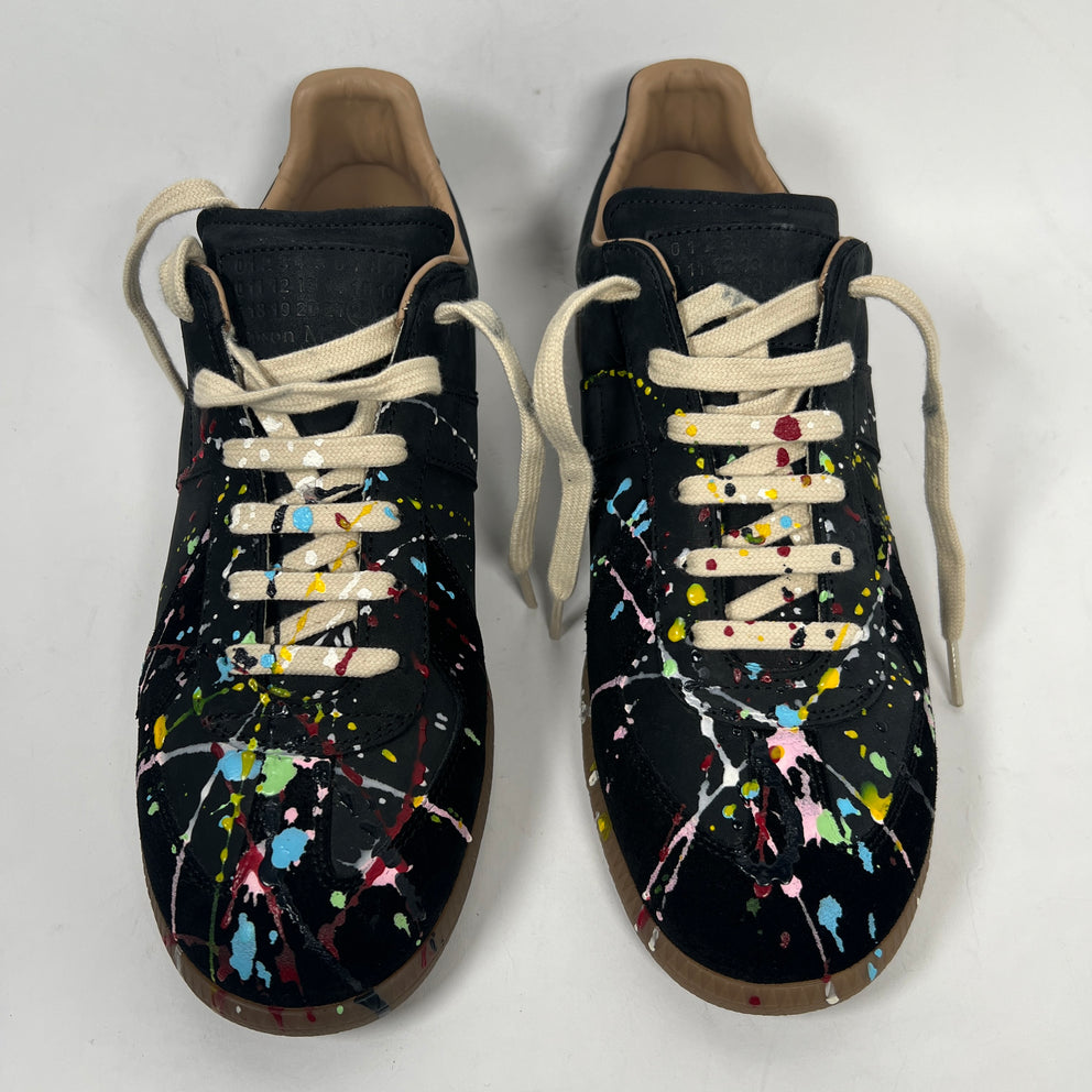 Maison Margiela Black Paint Splatter Gats Size 41