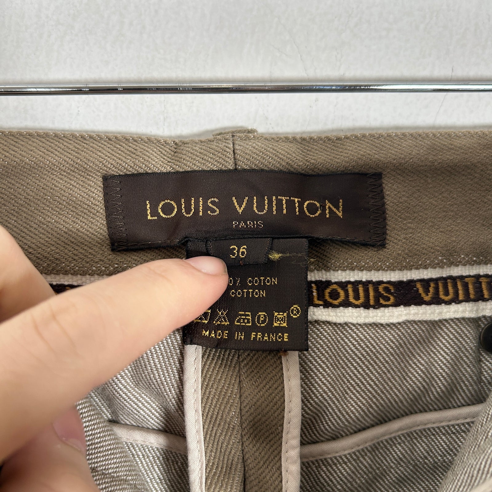 Louis Vuitton Khaki Vintage Pants Size 26