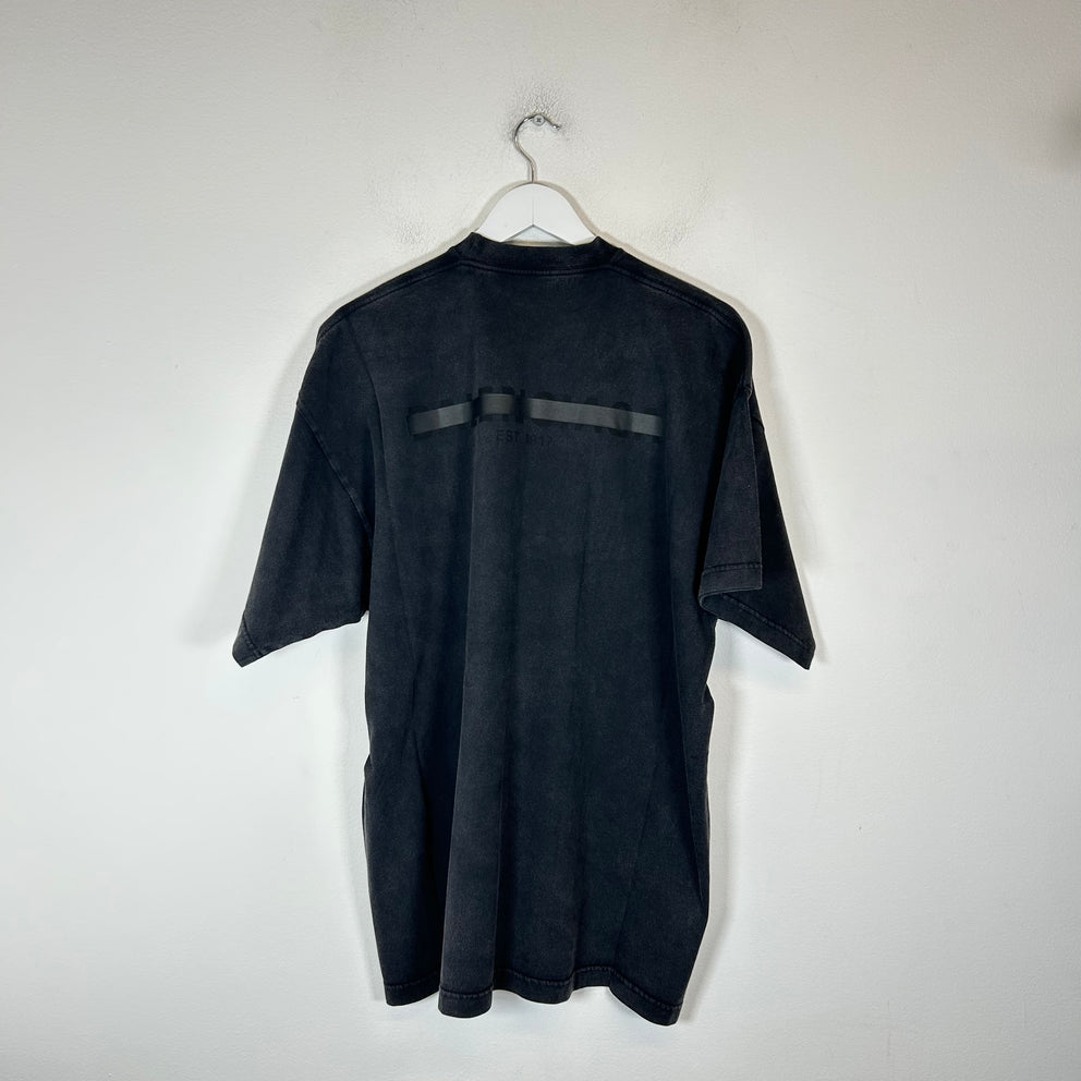 Balenciaga Black Strike-Through Logo T-Shirt Size 1