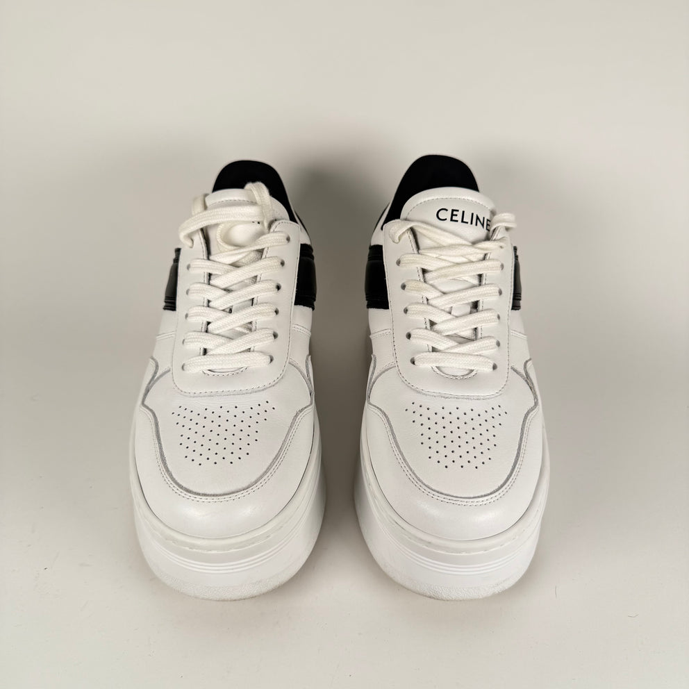 Celine White & Black Platform Sneakers Size 37