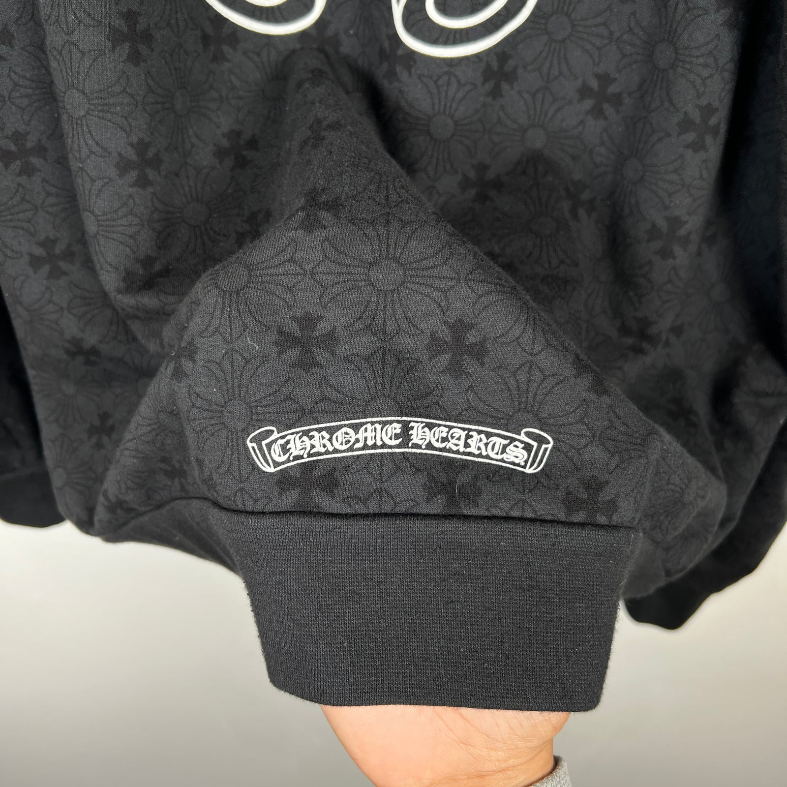Chrome Hearts Black Monogram Hoodie Size L