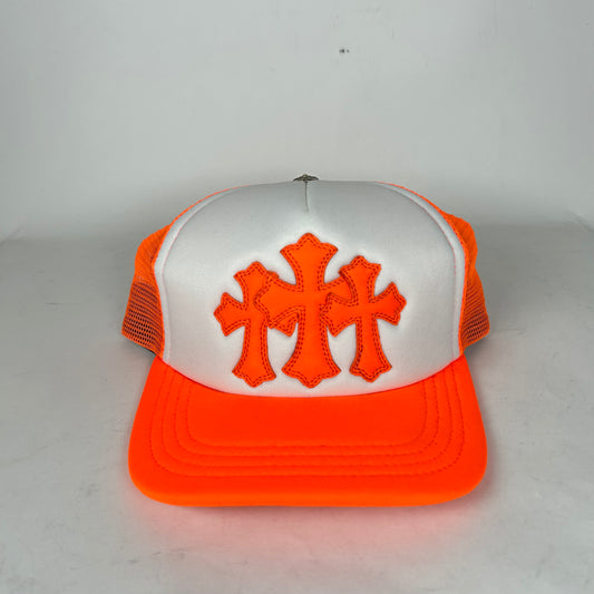 Chrome Hearts Orange Cemetery Patch Trucker Hat