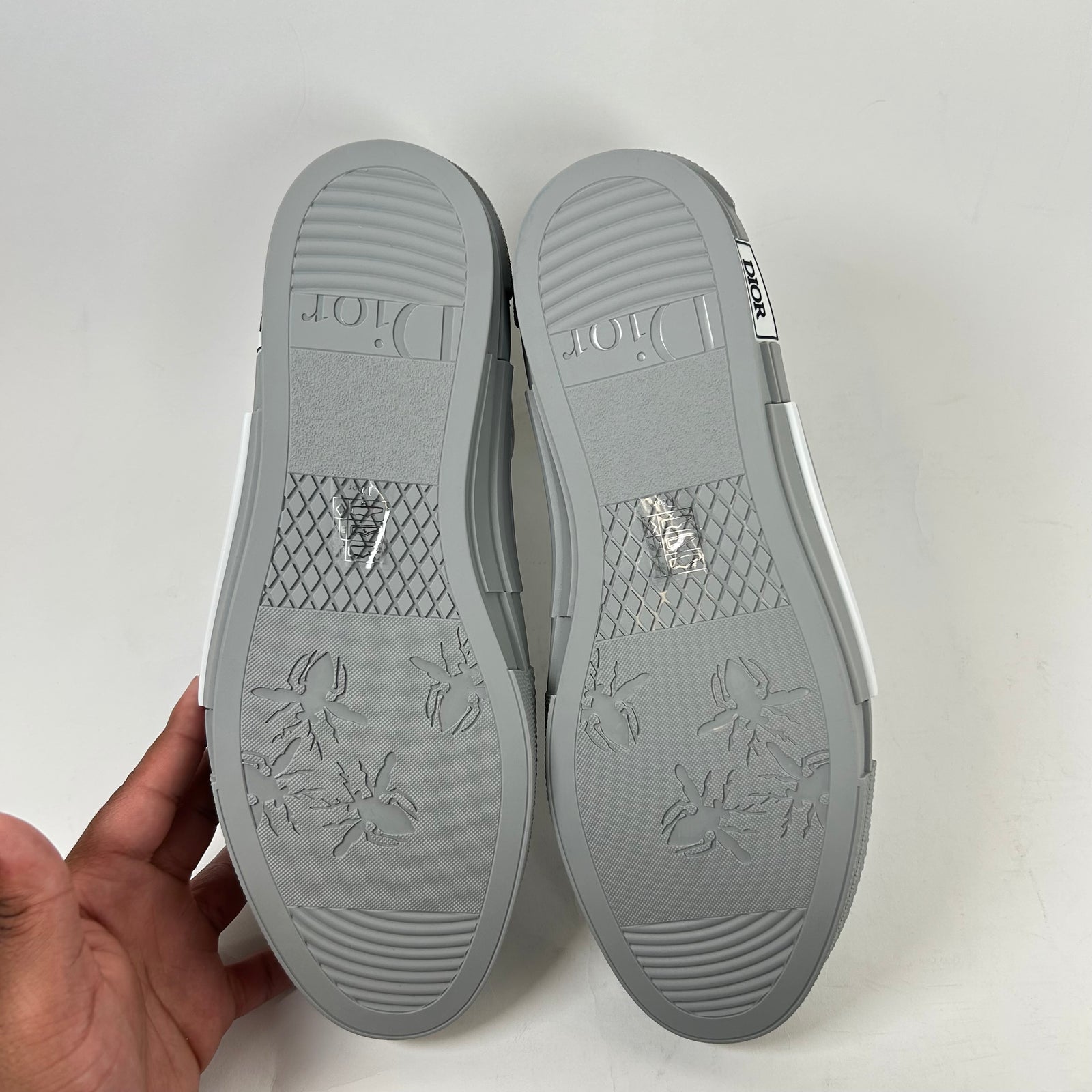 Dior B23 Blue/Grey Oblique Transparent High Top Sneaker Size 45