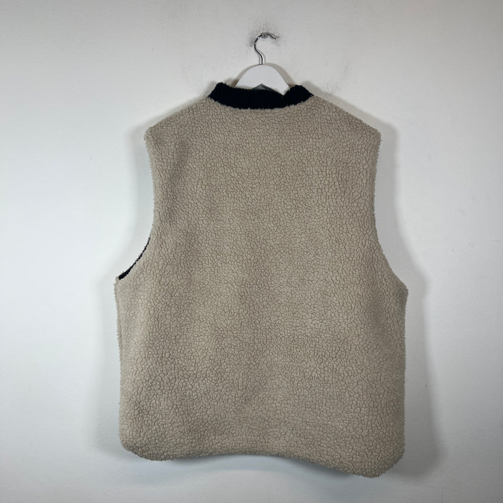 Supreme Navy Sherpa Reversible Vest Size XL