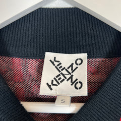 Kenzo Red/Black Monogram Knit Jacket Size S