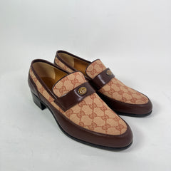 Gucci GG Monogram Jacquard Canvas Loafers