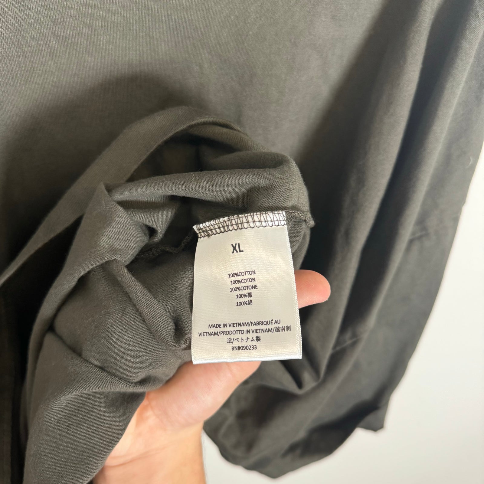 Essentials Brown Logo Tee Size XL