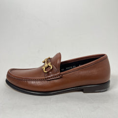 Salvatore Ferragamo Brown Leather Mason Loafers Size 8.5