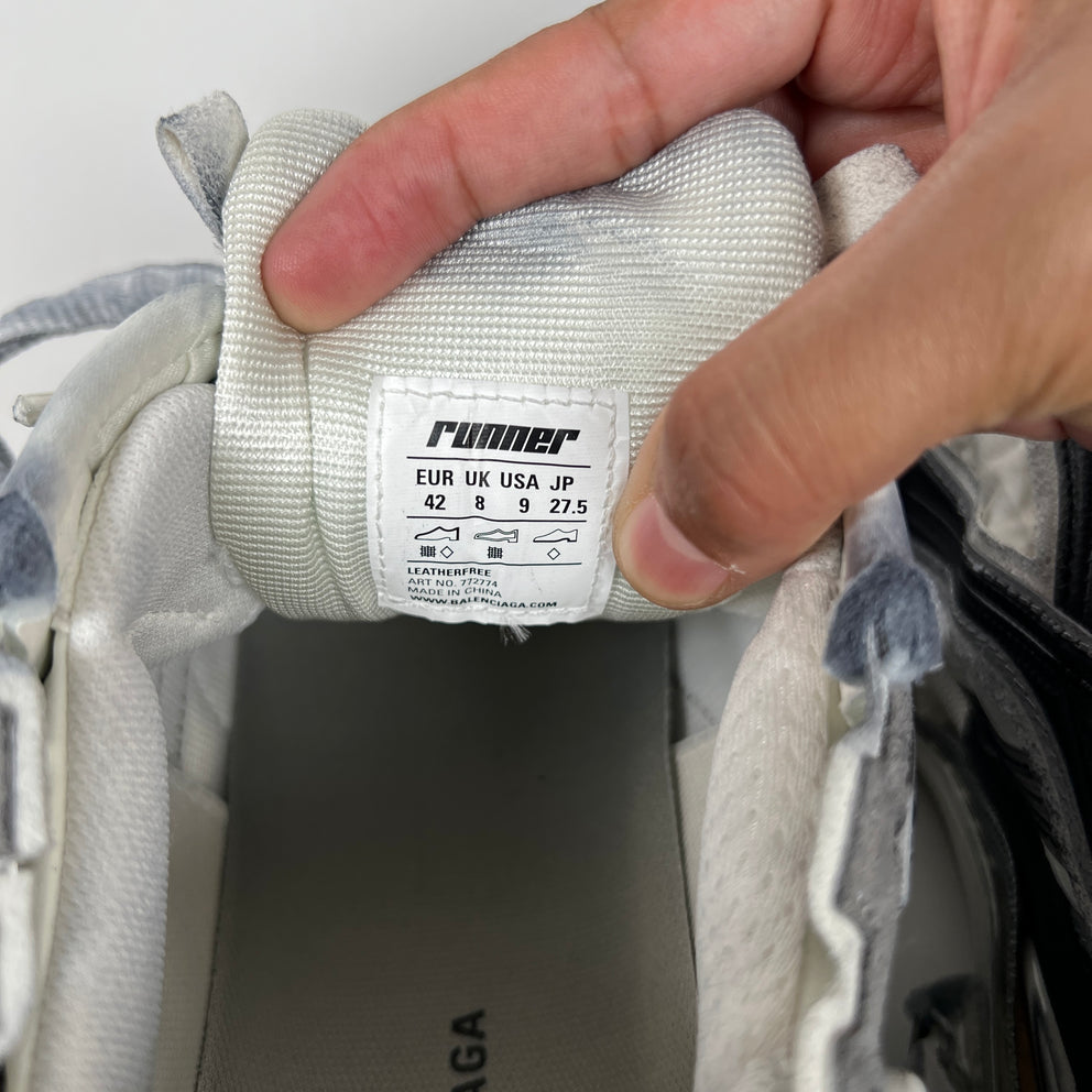 Balenciaga White/Grey Runner Size 42