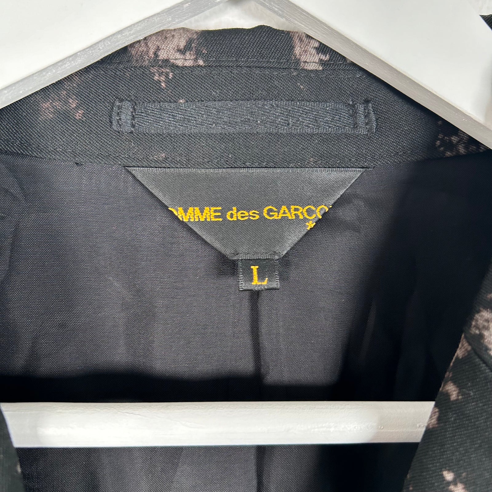 Comme Des Garcon Patterned Wool Gabardine Jacket Size L