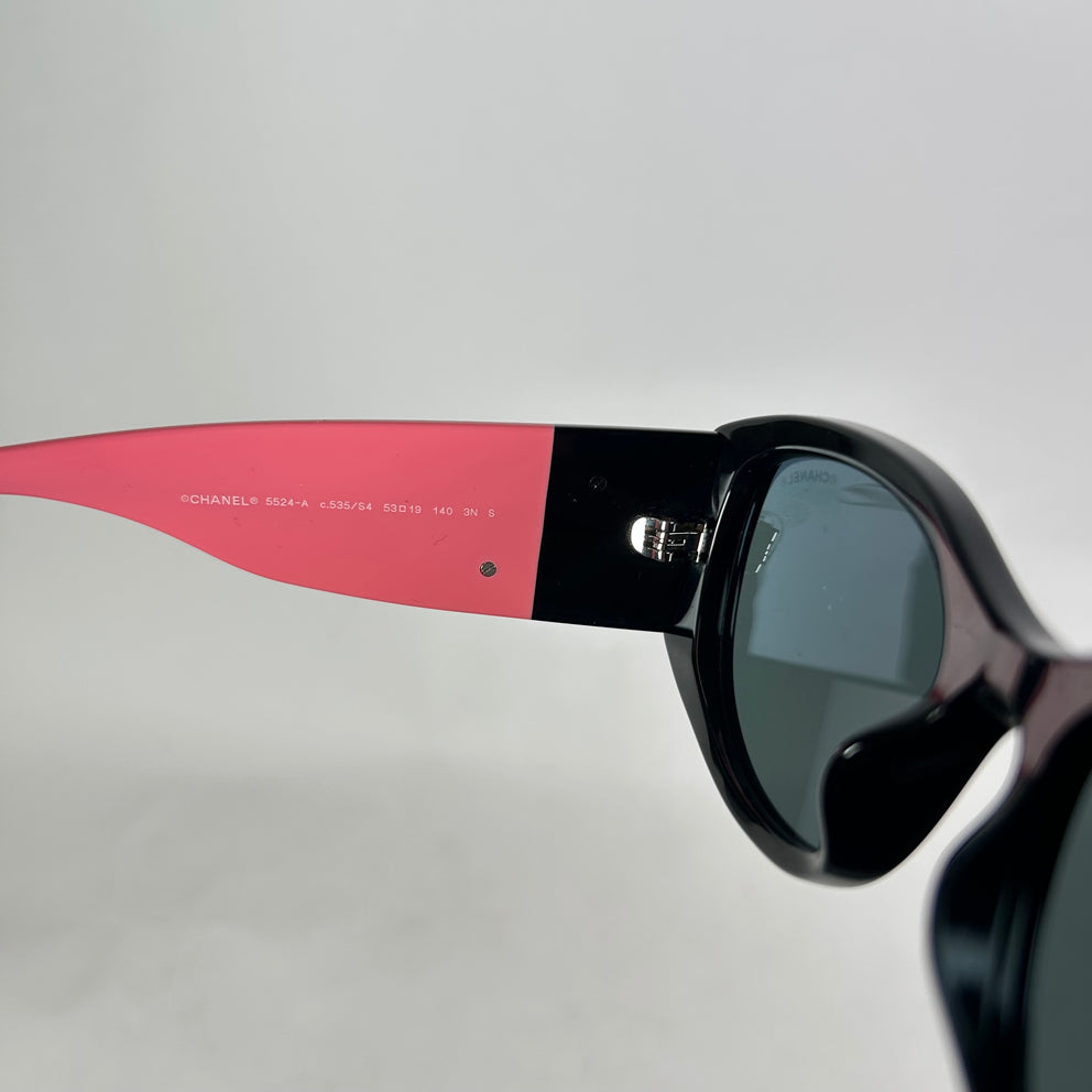 Chanel CC Acetate Oval Sunglasses