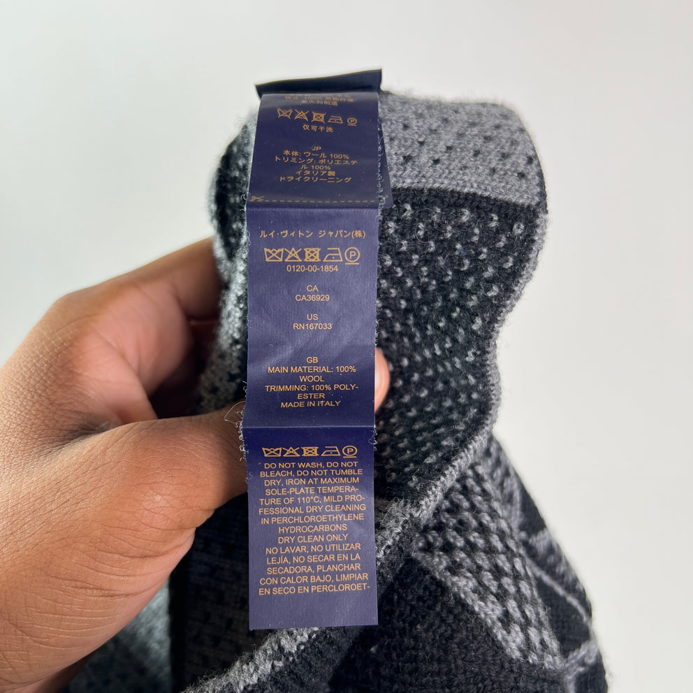 Louis Vuitton Black Damier Herritage Beanie