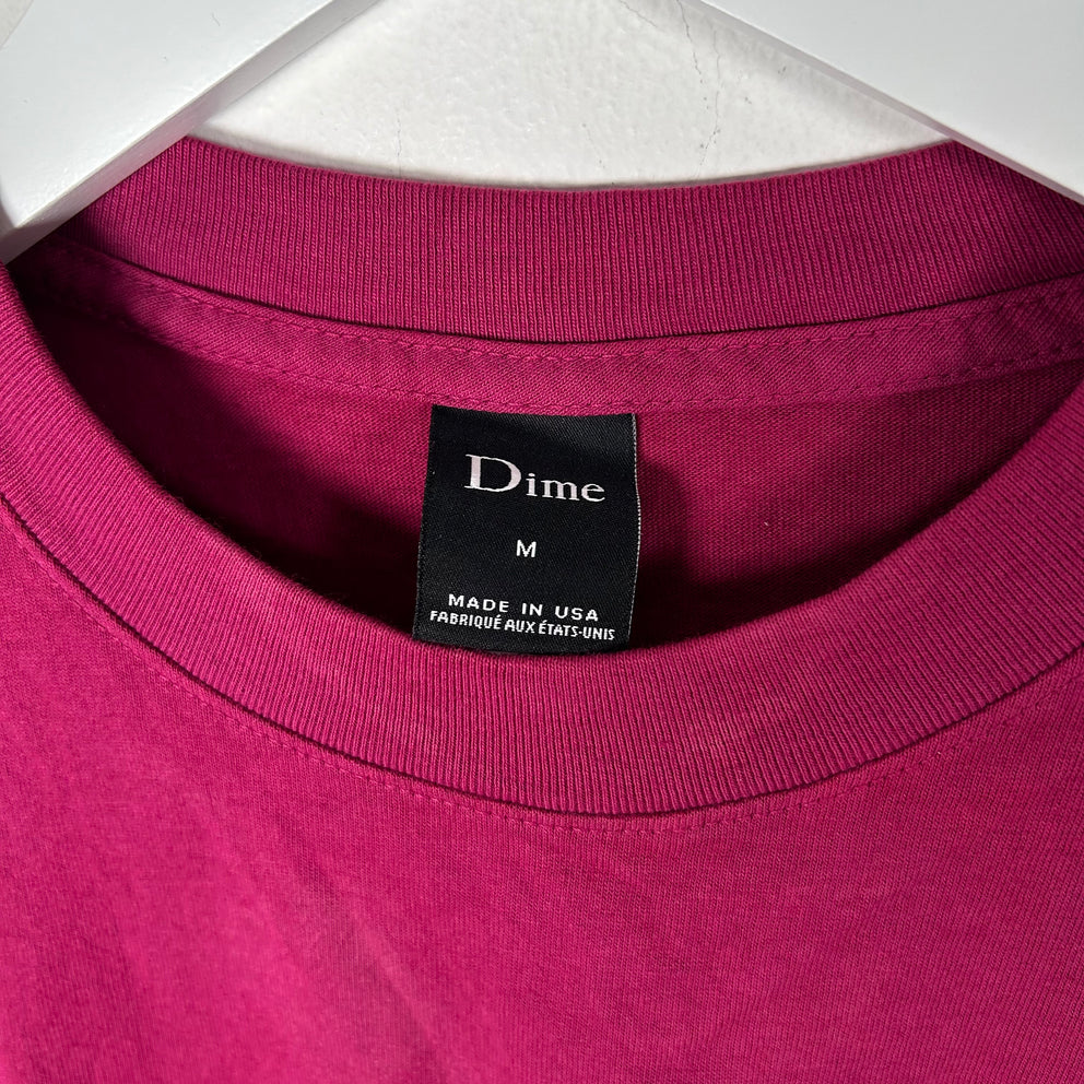 Dime Fuschia Logo T-Shirt Size M