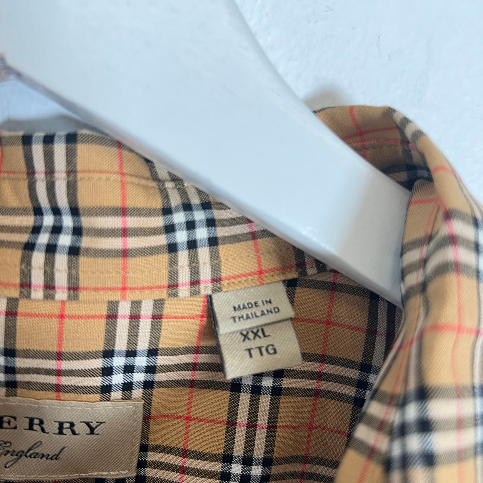 Burberry Plaid Check Shirt Size 2XL