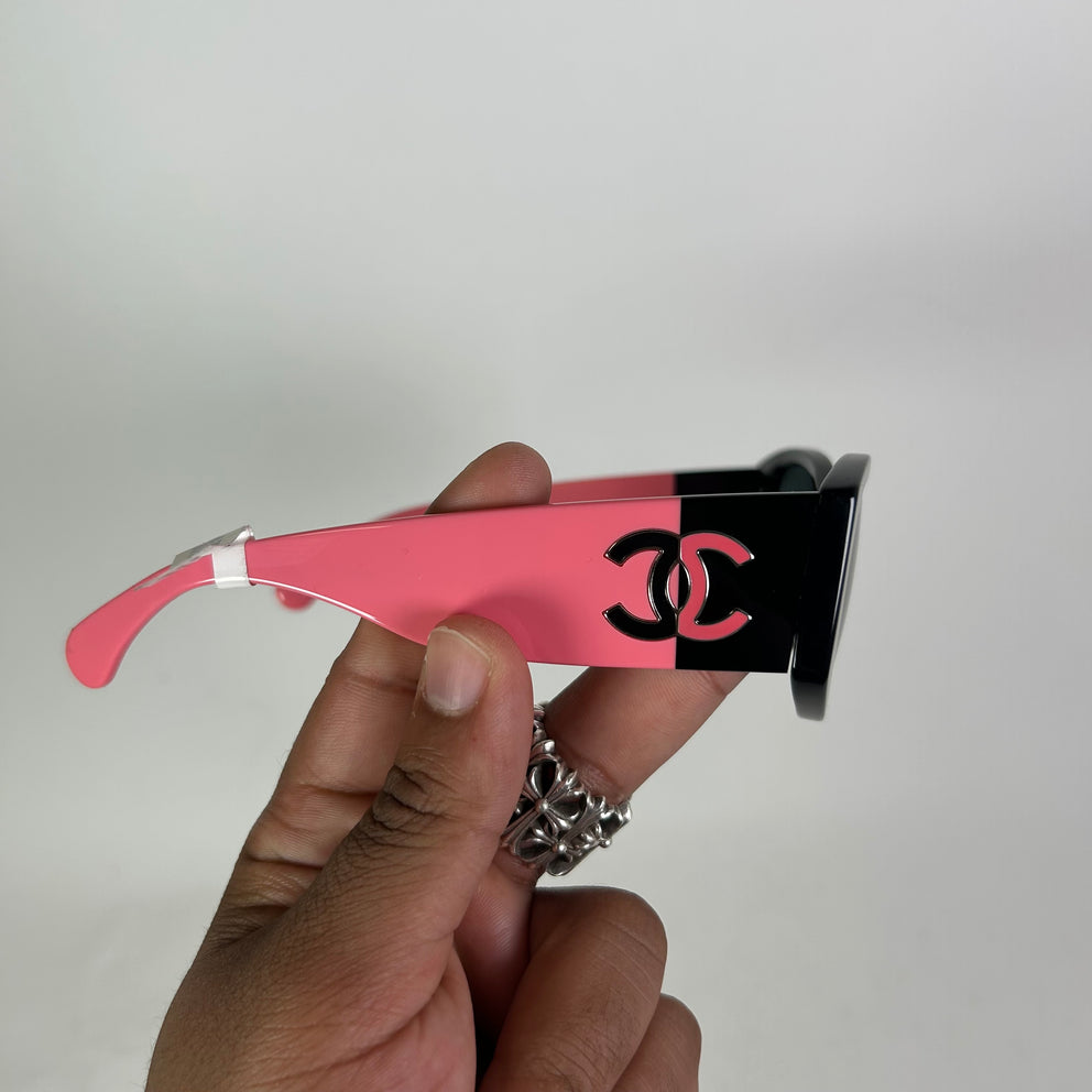 Chanel CC Acetate Oval Sunglasses