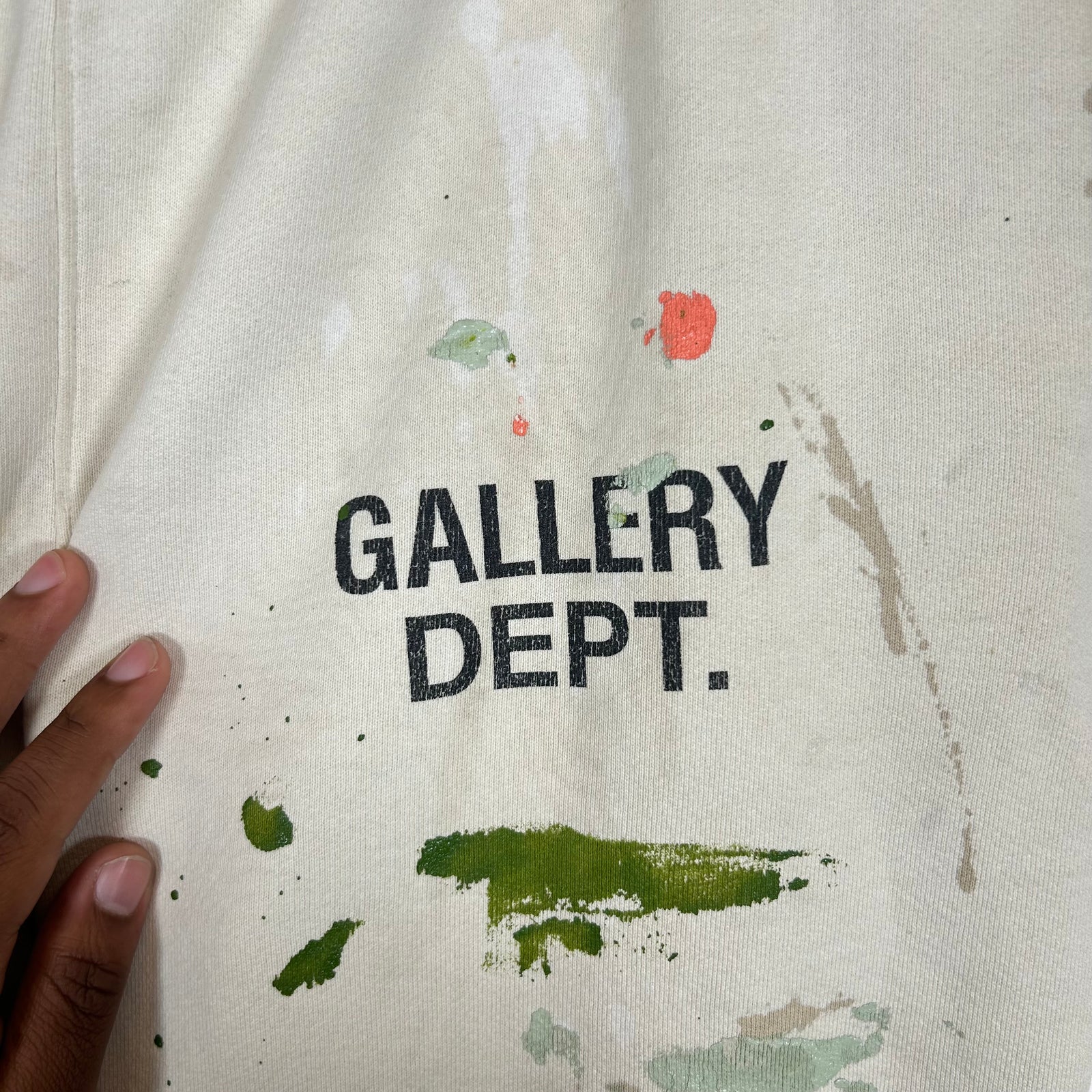 Gallery Dept Cream Paint Splatter Flared Sweatpants Size M