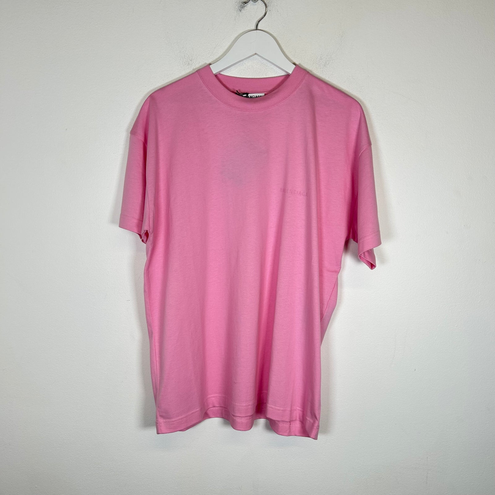 Balenciaga Pink Logo T-shirt Size L