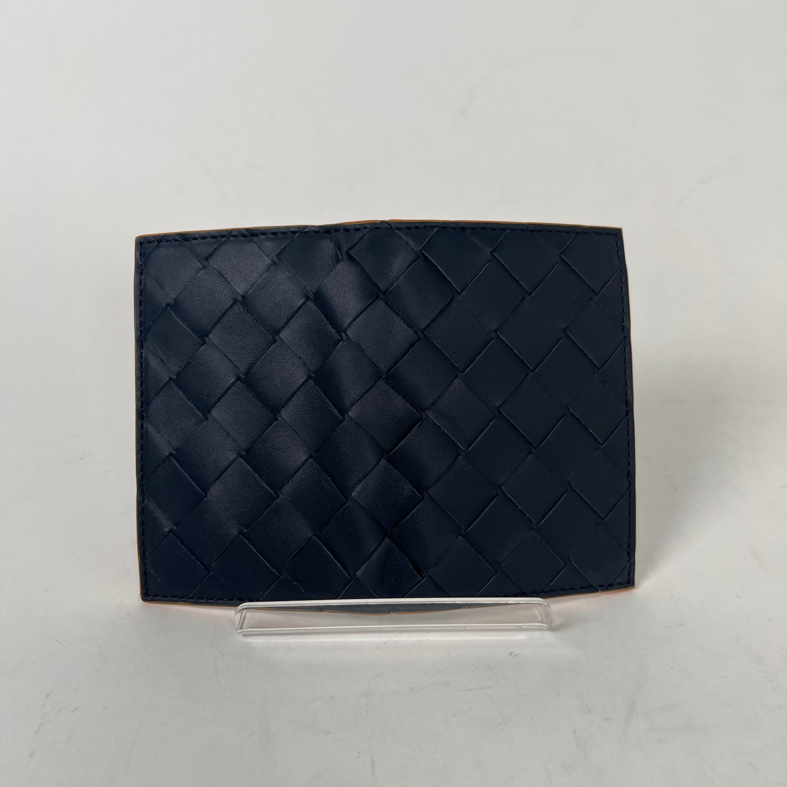 Bottega Veneta Navy/Orange Bi-Fold Wallet