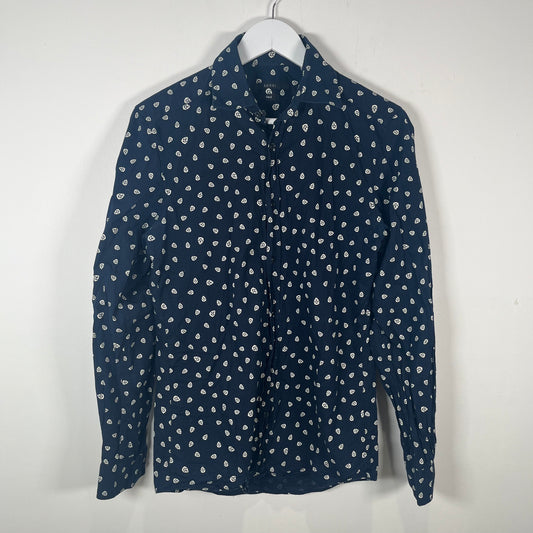 Gucci All Over Logo Print Button-Up Shirt Size M