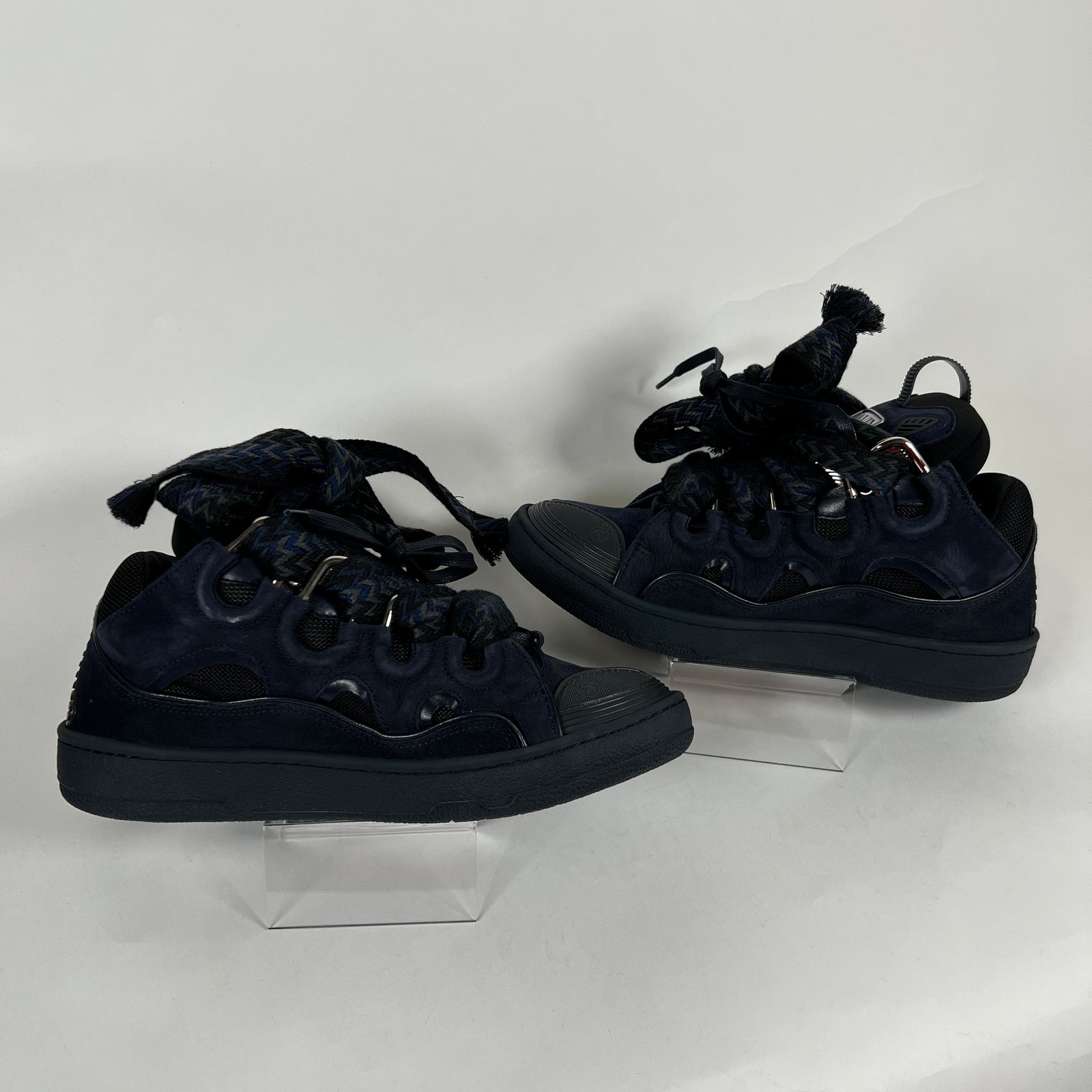 Lanvin Navy Curb Sneakers Sz 40
