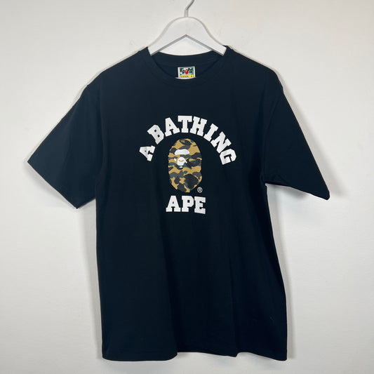 Bape Curved Text T-Shirt Size L