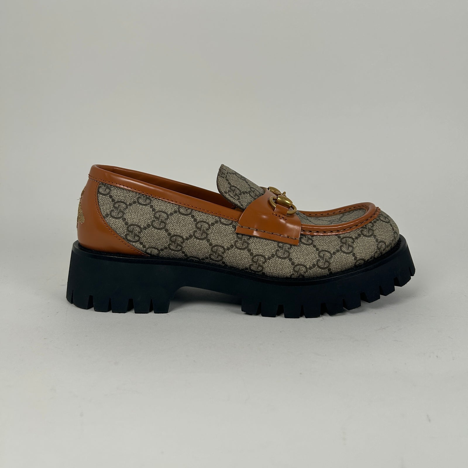 Gucci Harold Horsebit Canvas Printed Loafer Size 40
