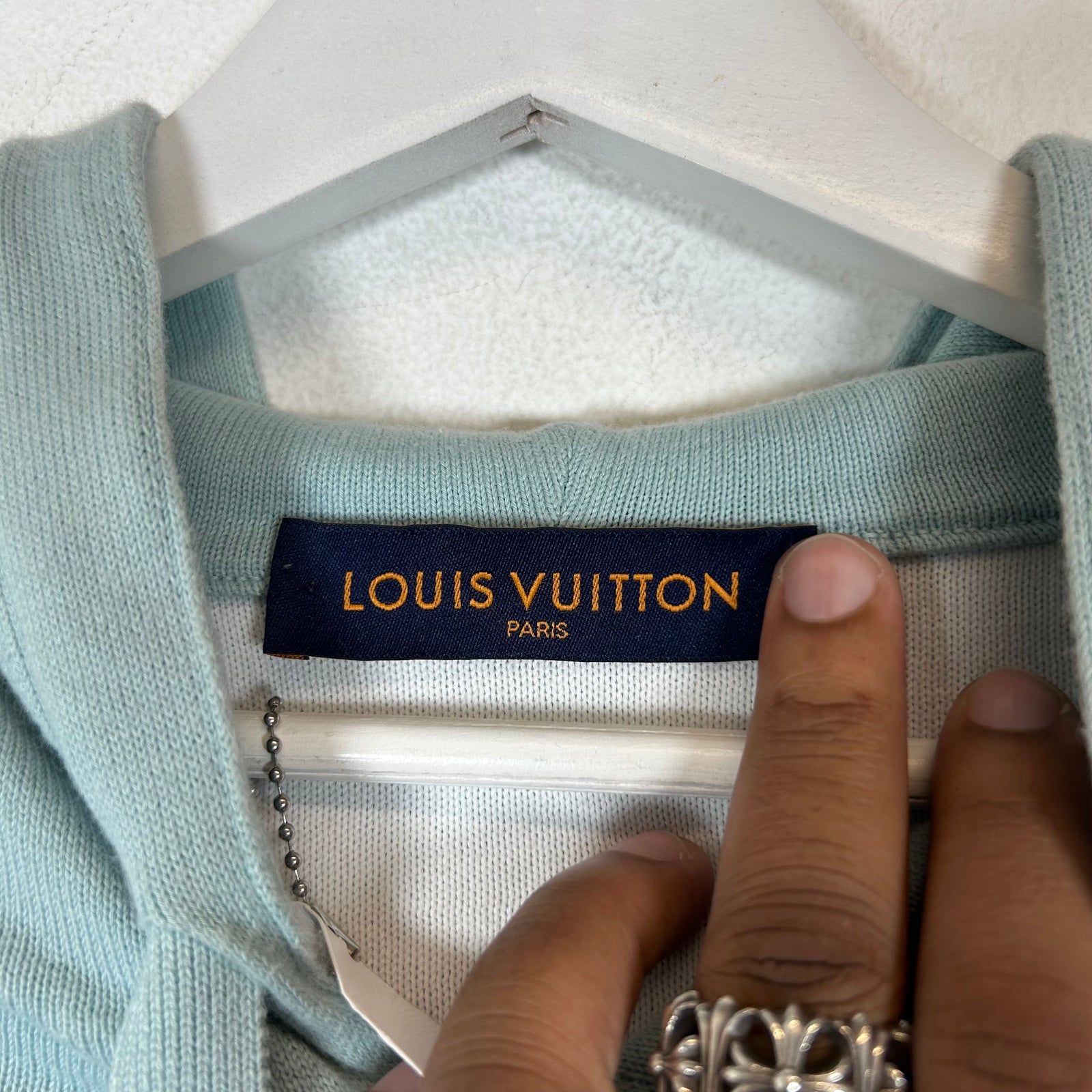 Louis Vuitton Baby Blue Gradient Monogram Hoodie Size L
