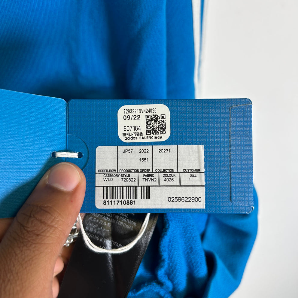 Balenciaga x Adidas FW22 3 Stripe Large-Fit Pullover Hoodie