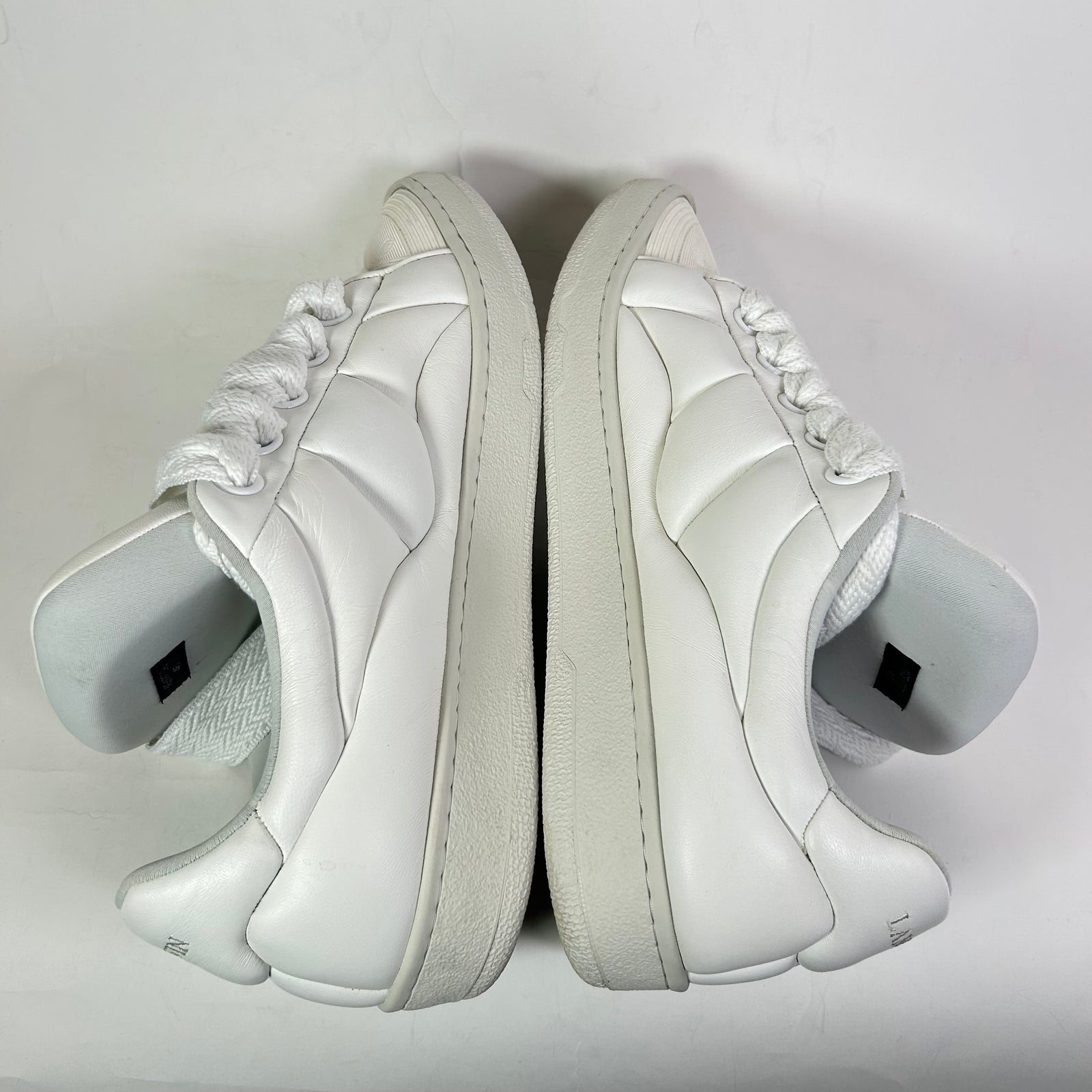 Lanvin Triple White XL Curb Sneaker Size 46