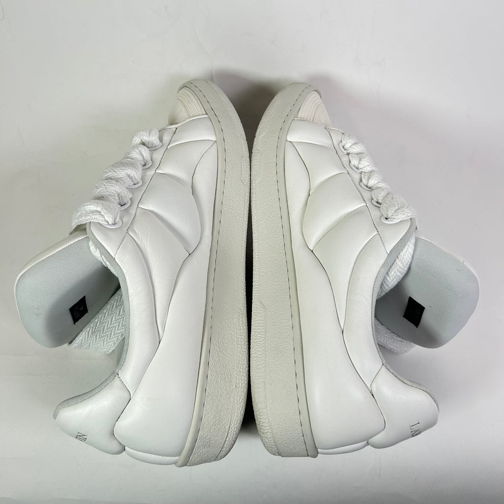 Lanvin Triple White XL Curb Sneaker Size 46