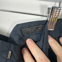 Prada Nylon Navy Suit Pants Size 34
