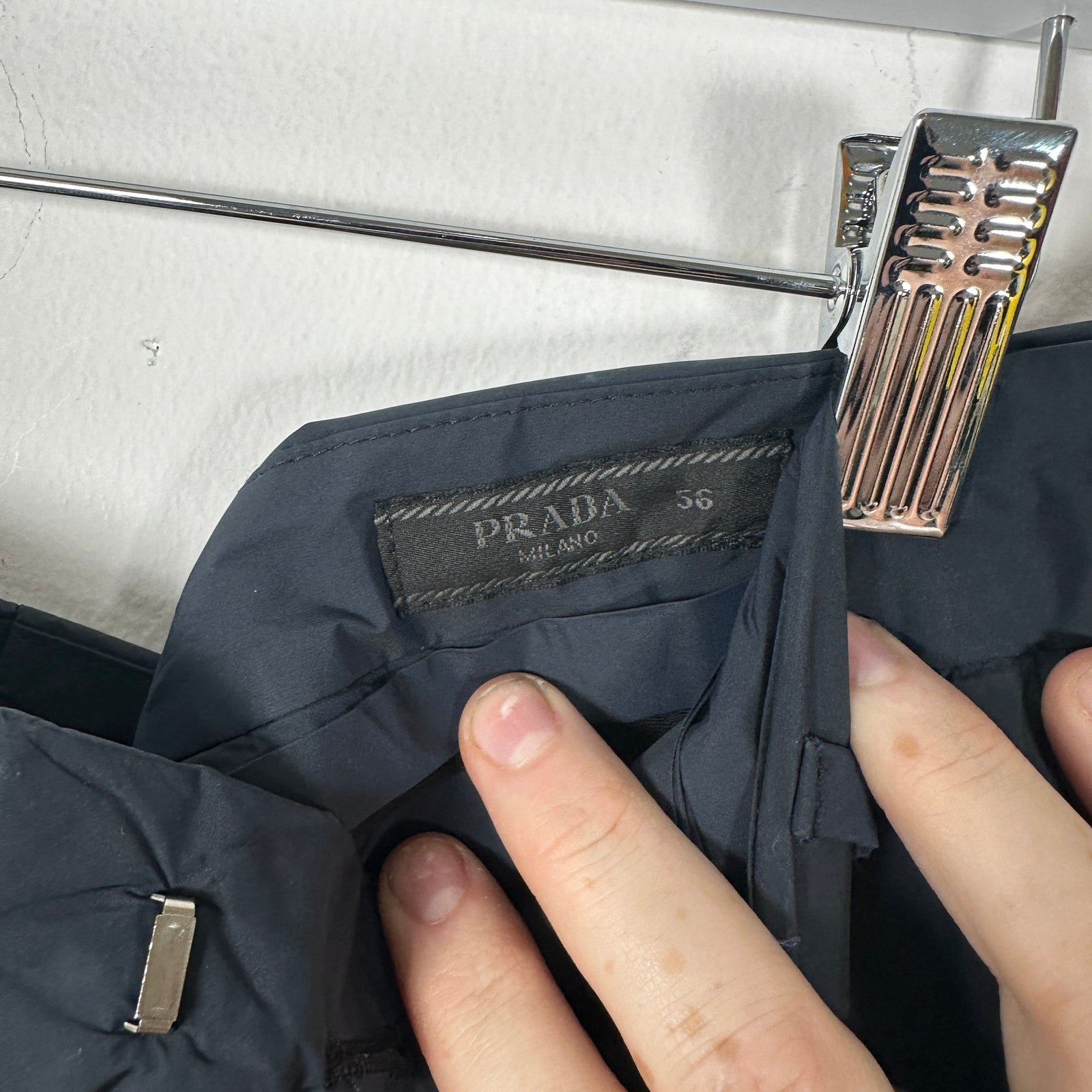 Prada Nylon Navy Suit Pants Size 34