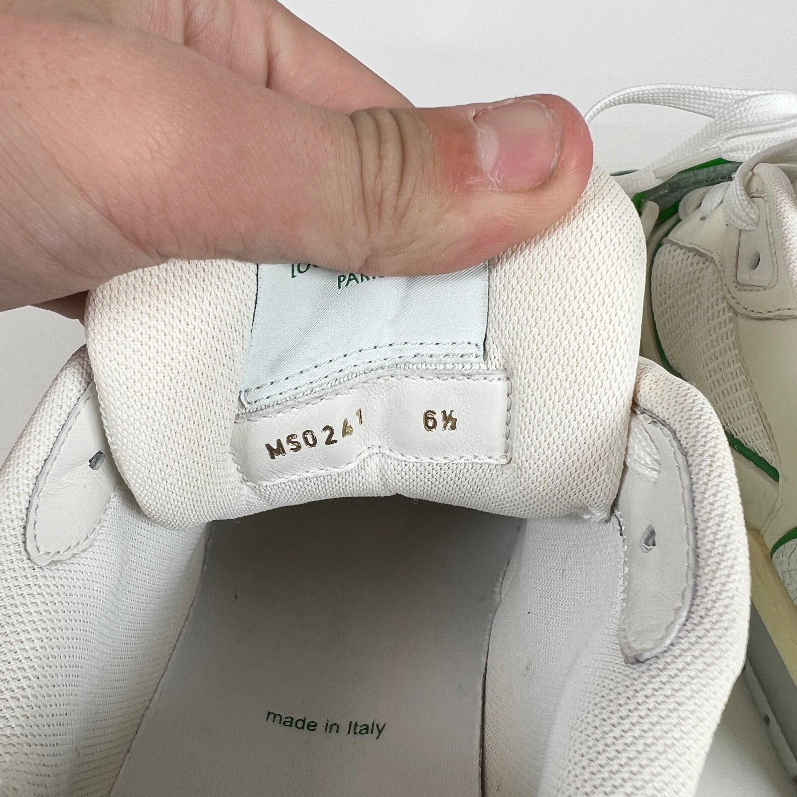Louis Vuitton Green Mesh Trainer Size 8