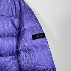 Dior Oblique Purple Puffer Jacket Size 50