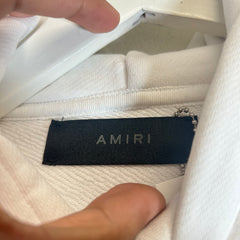 Amiri White MA Core Logo Hoodie Size M