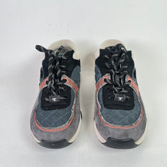 Chanel Grey/Pink Interlocking CC Runners