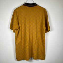 Gucci Yellow Embroidered GG Polo Size L