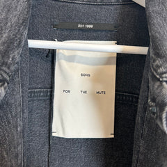 Songs For The Mute Black Washed Worker Denim Jacket Size 48
