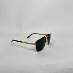 Versace Black/Gold Medusa Aviator Sunglasses