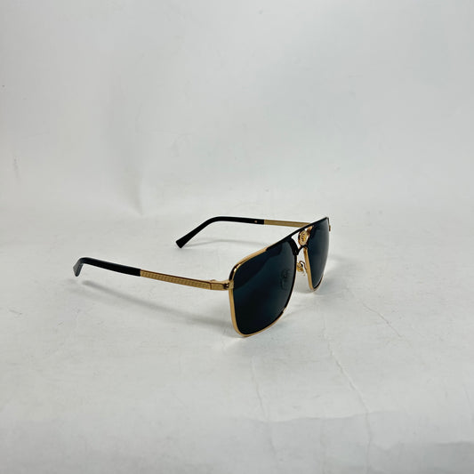 Versace Black/Gold Medusa Aviator Sunglasses
