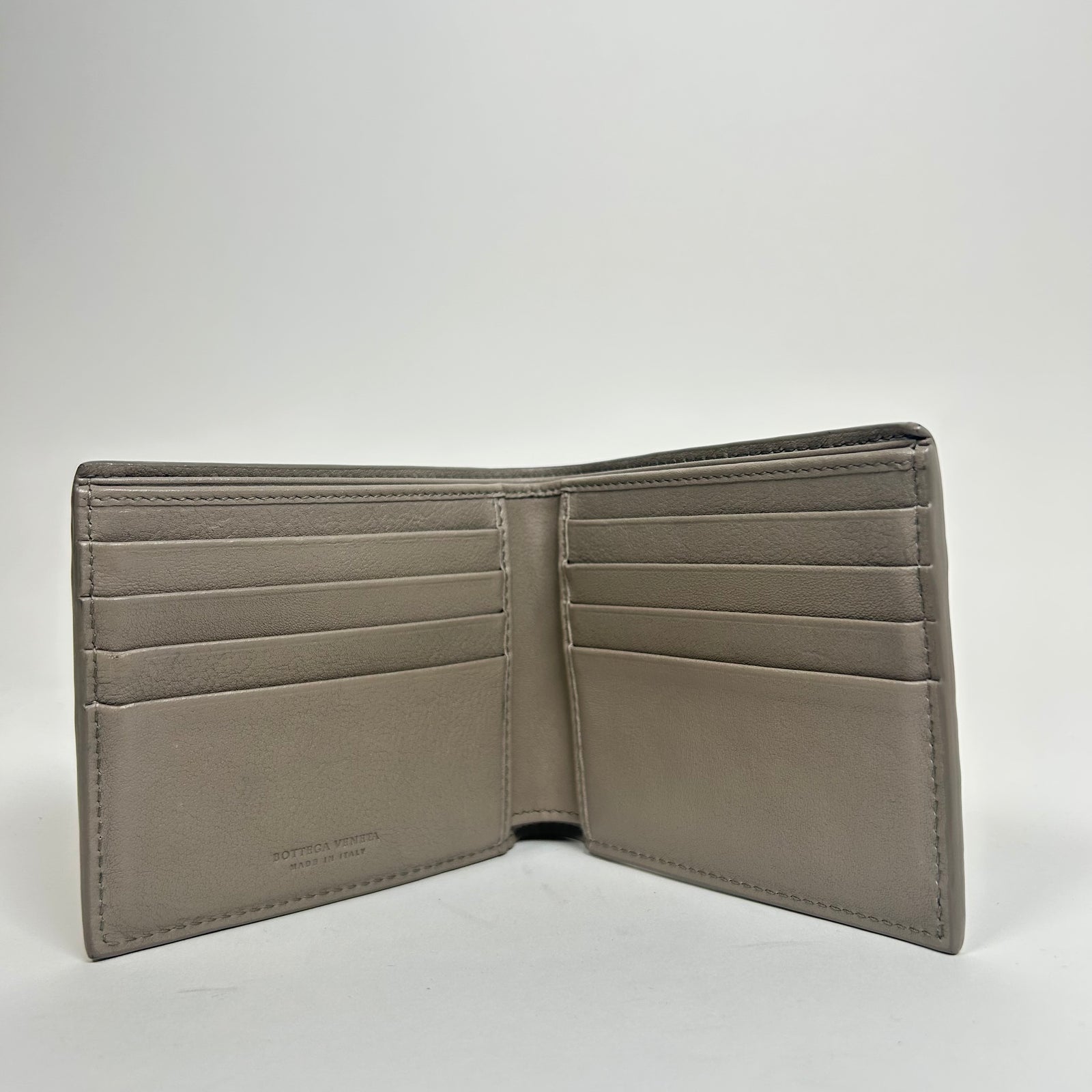 Bottega Veneta Tan Intrecciato Bifold Wallet