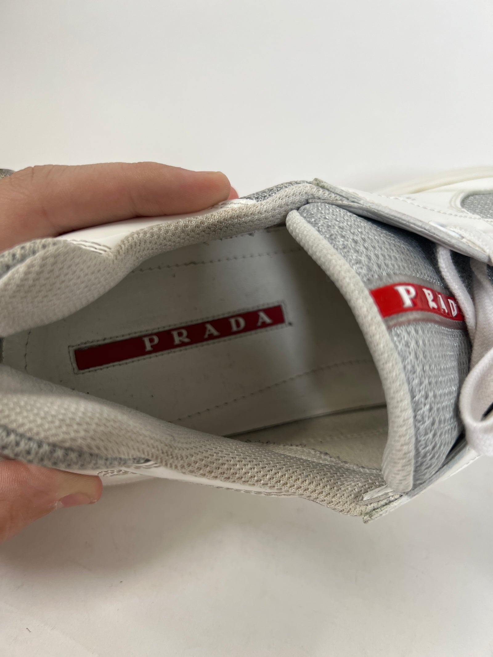 Prada White Cups Size 12