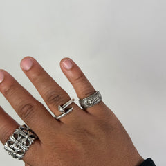 Gucci Gatto Feline Head Aged Silver Ring Size 9