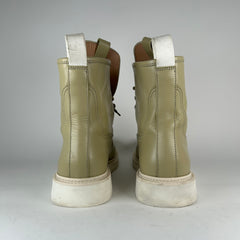Bottega Veneta Natural Leather Lace Up Boots Size 42