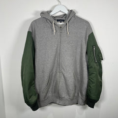 CDGH Hybrid Grey Zip-Up Hoodie Size M