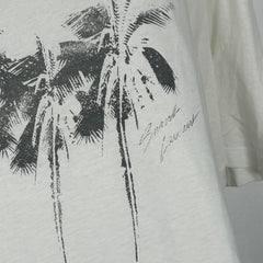 Saint Laurent White 'Trees' T-Shirt Size L