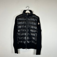 Moncler Black Paneled Down Jacket Size S