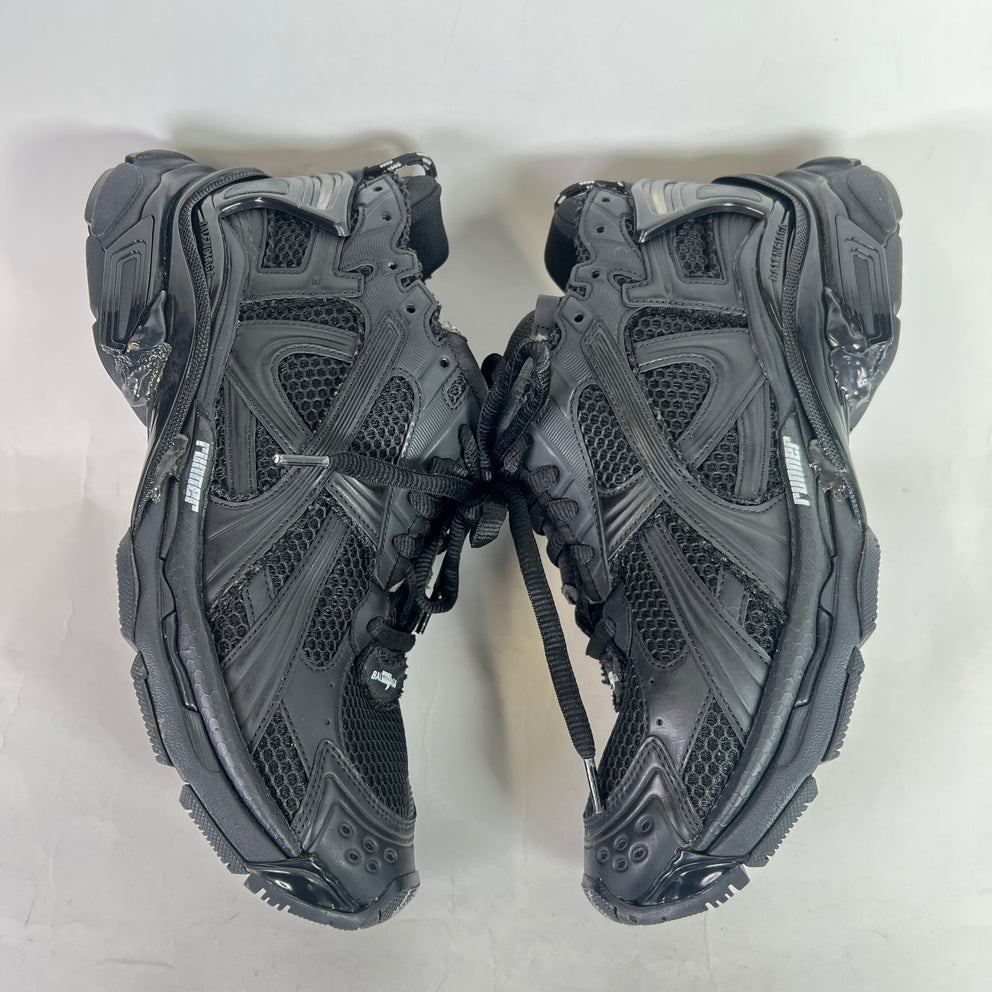 Balenciaga Matte Black Mesh Runners